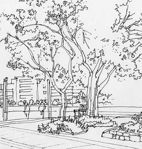 风景速写图片 铅笔