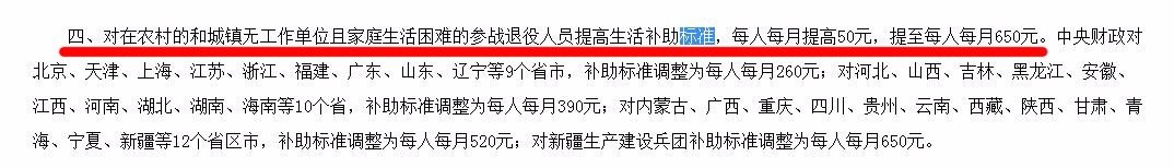 2020年两参军人的优抚金每月是多少？