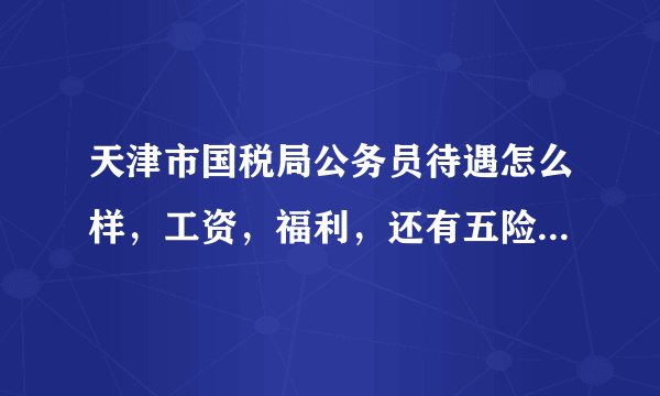天津市国税局公务员待遇怎么样，工资，福利，还有五险一金什么的!求达人解答！！