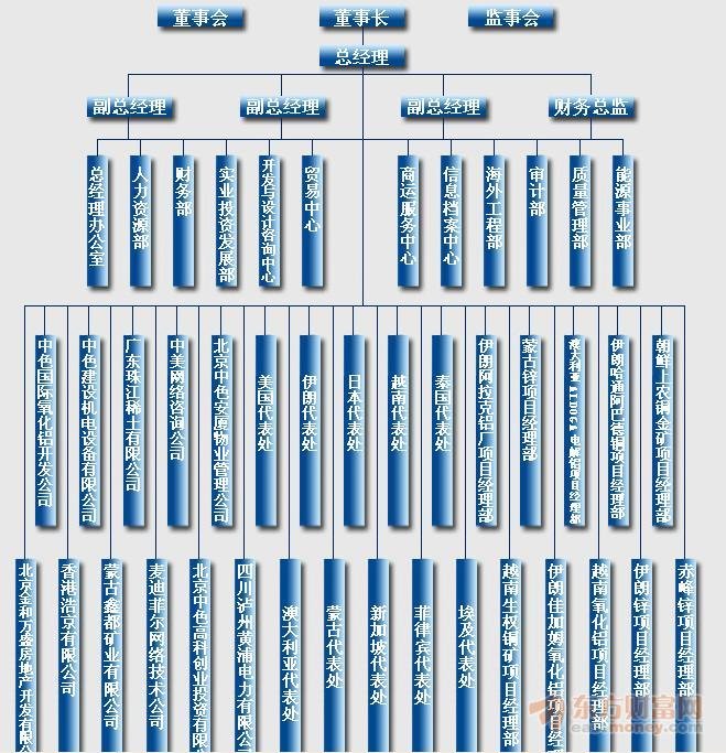 中国铝业股份有限公司的组织架构