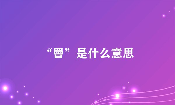“罾”是什么意思
