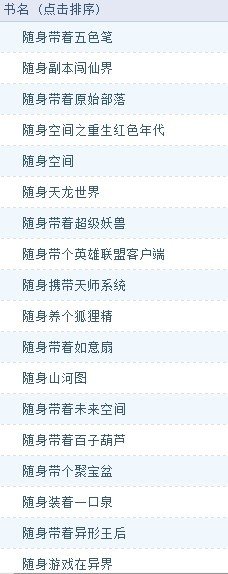 求推荐些已完结的随身空间小说