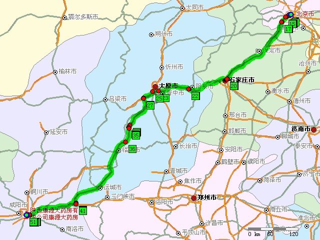 京昆高速公路地图
