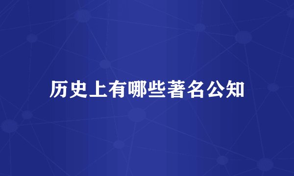 历史上有哪些著名公知