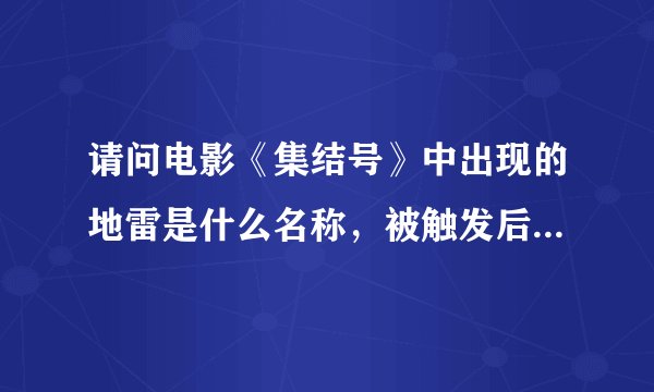 请问电影《集结号》中出现的地雷是什么名称，被触发后不抬起身体离开会一直不触发爆炸？