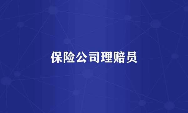 保险公司理赔员