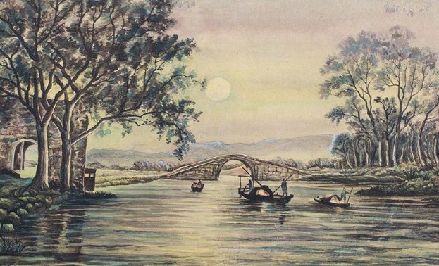 夕阳欲颓，沉鳞竞跃什么意思