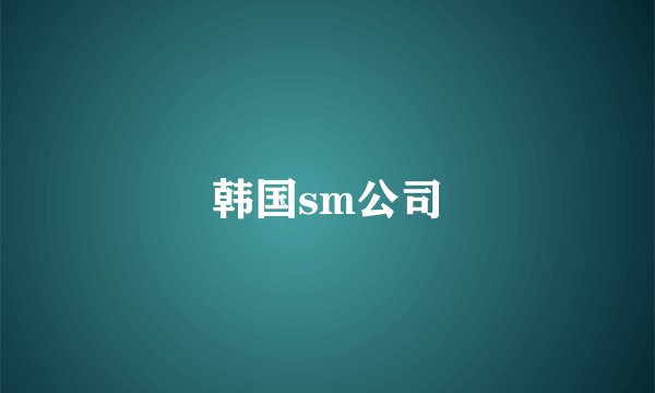 韩国sm公司