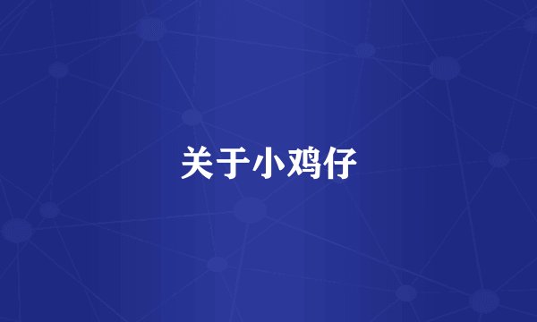 关于小鸡仔