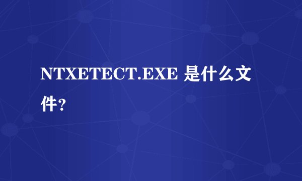 NTXETECT.EXE 是什么文件？