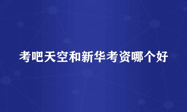 考吧天空和新华考资哪个好