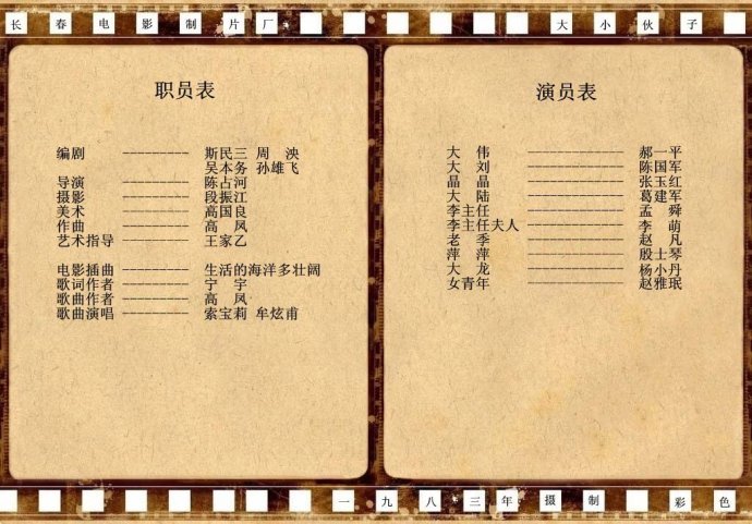 彩色日村的演职员表