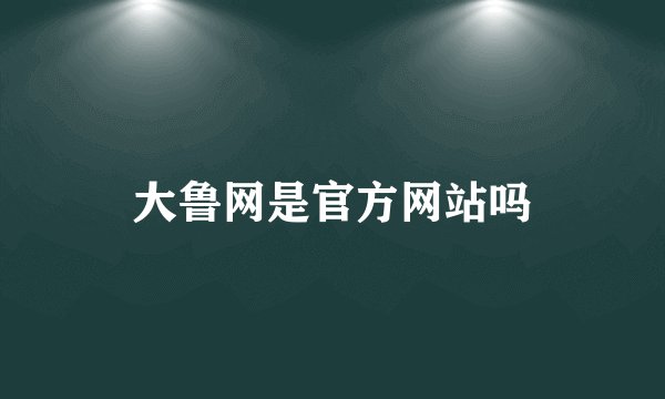 大鲁网是官方网站吗