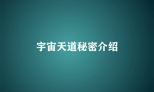 宇宙天道秘密介绍