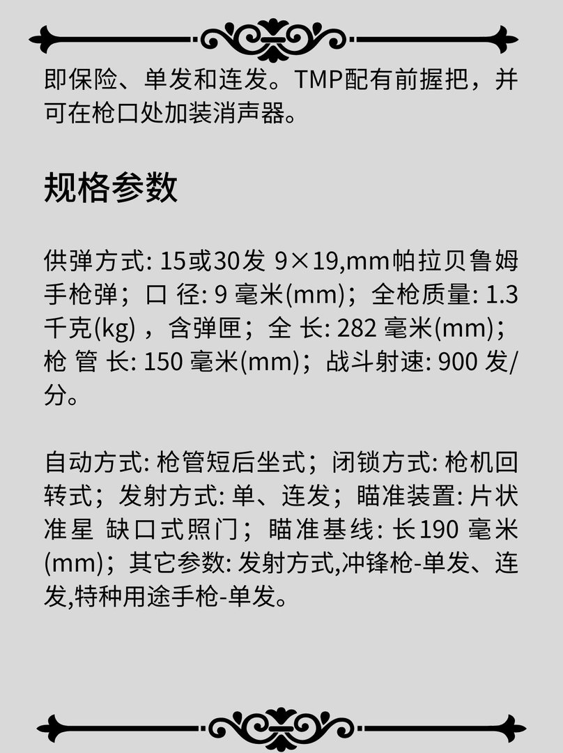 施泰尔TMP战术冲锋手枪