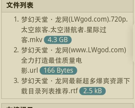 《太空旅客》高清百度云链接 感谢大佬