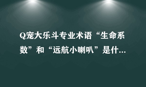 Q宠大乐斗专业术语“生命系数”和“远航小喇叭”是什么意思？