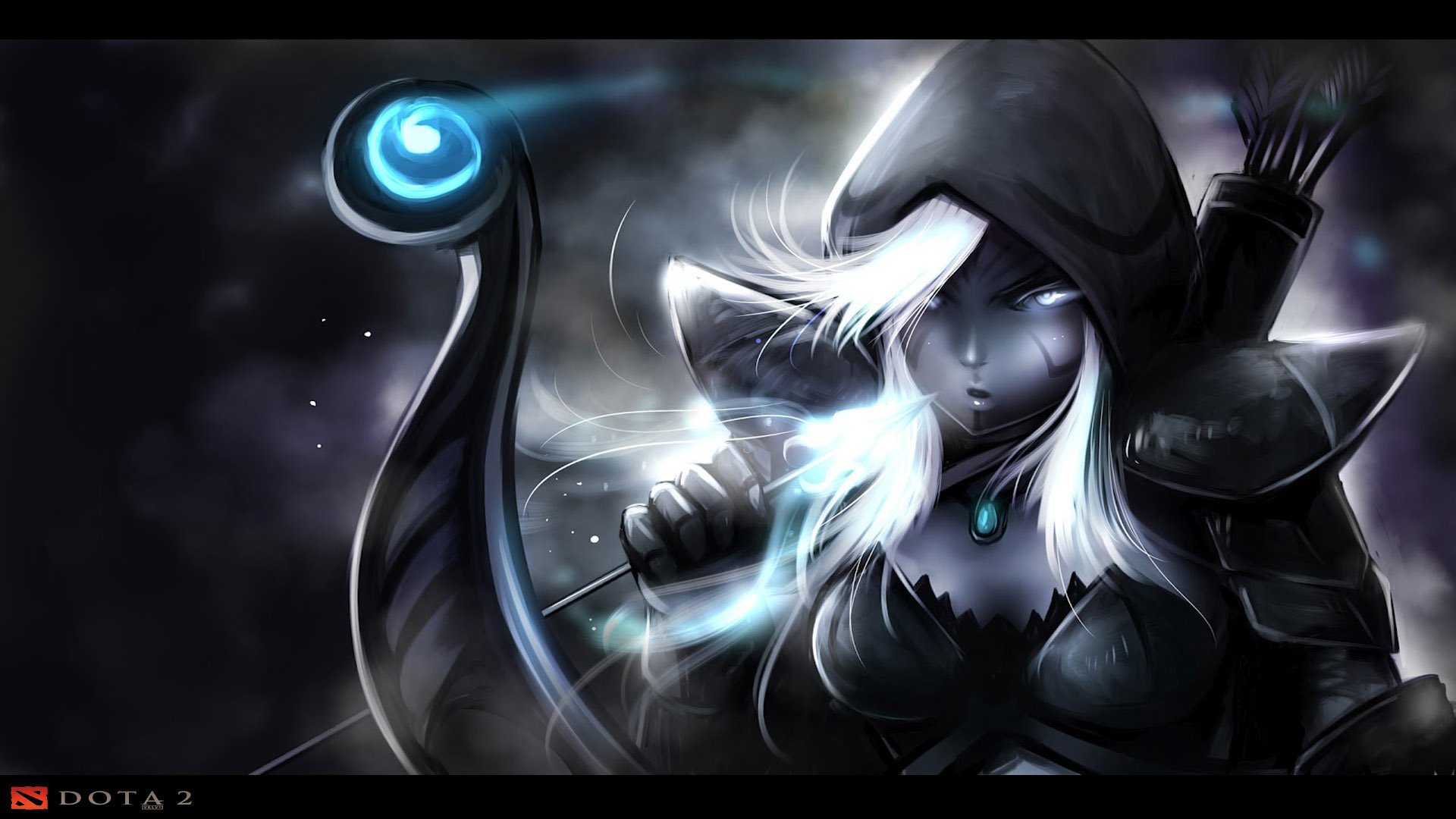 求两张dota黑弓的大图壁纸1366*768或以上的