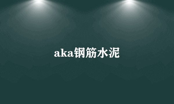 aka钢筋水泥