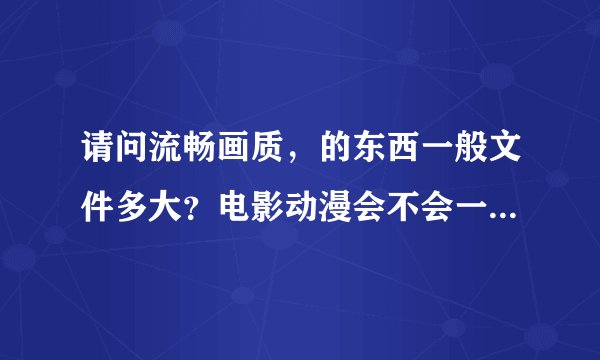 请问流畅画质，的东西一般文件多大？电影动漫会不会一样？？一个2小时多的美剧，324m。如果是高清超