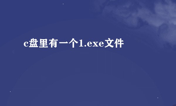 c盘里有一个1.exe文件