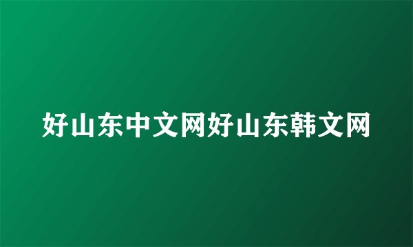好山东中文网好山东韩文网