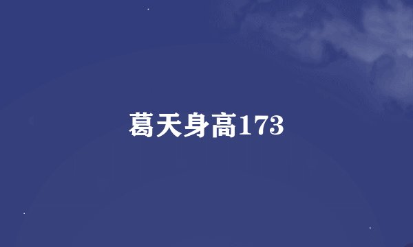 葛天身高173