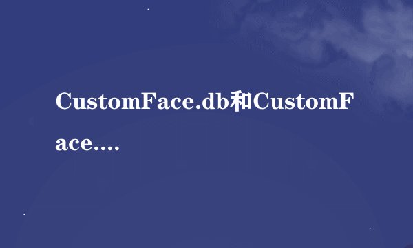 CustomFace.db和CustomFace.dbc 是什么？