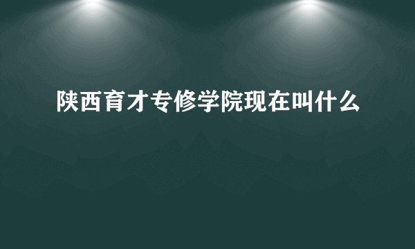 陕西育才专修学院现在叫什么