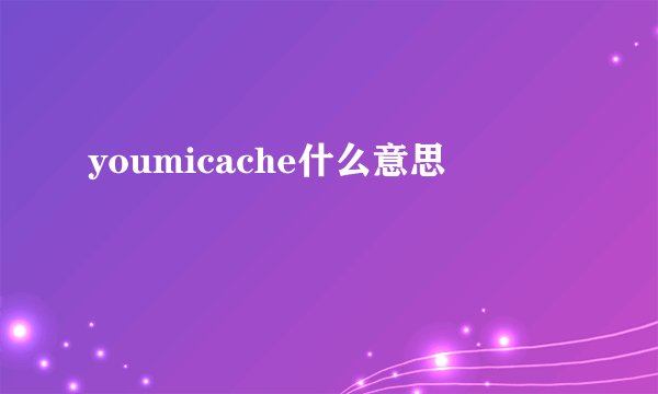 youmicache什么意思