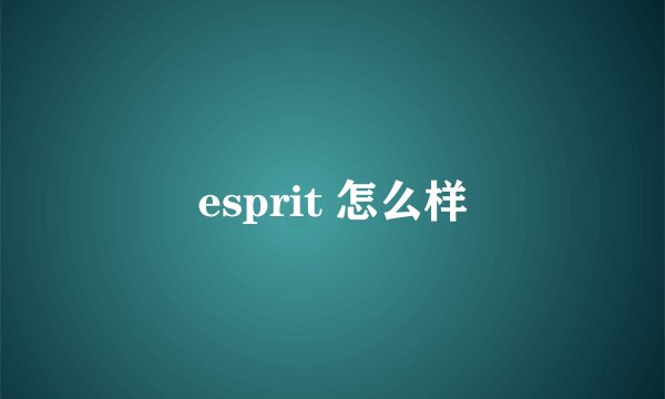 esprit 怎么样