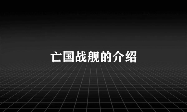 亡国战舰的介绍