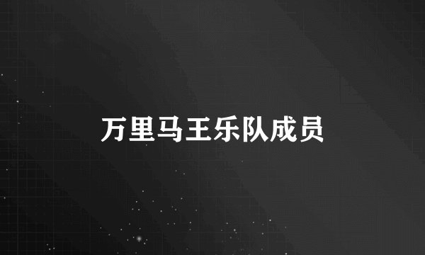 万里马王乐队成员