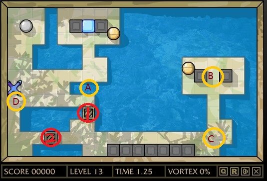 7k7k小游戏银色滚球13关怎么过