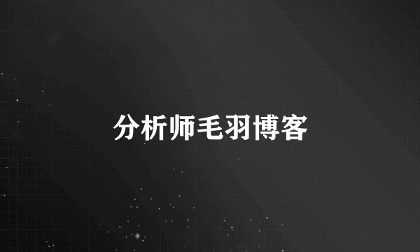 分析师毛羽博客