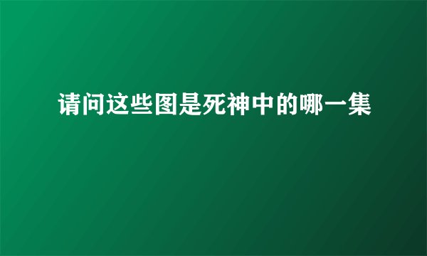 请问这些图是死神中的哪一集