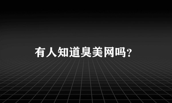 有人知道臭美网吗？