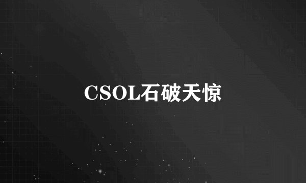 CSOL石破天惊