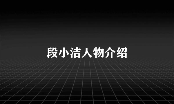 段小洁人物介绍