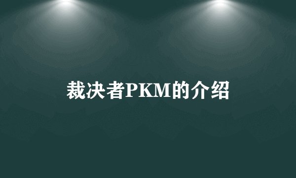 裁决者PKM的介绍