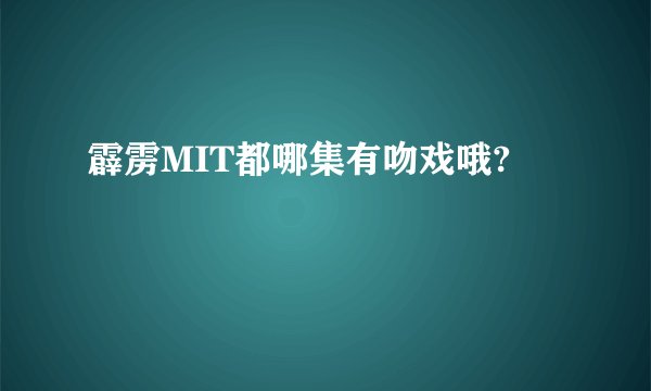霹雳MIT都哪集有吻戏哦?