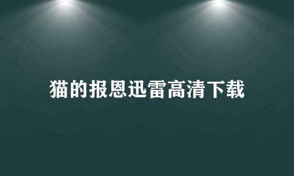 猫的报恩迅雷高清下载