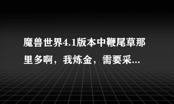 魔兽世界4.1版本中鞭尾草那里多啊，我炼金，需要采大量，知道的告诉下，谢谢。