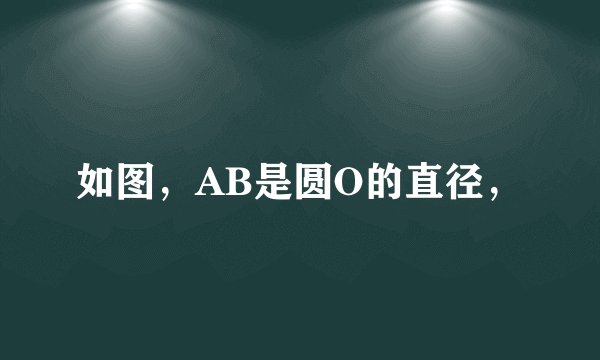 如图，AB是圆O的直径，