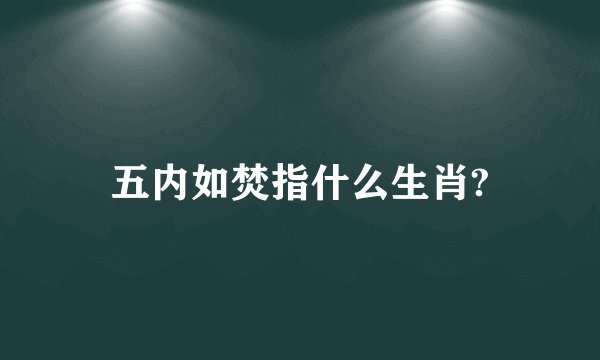 五内如焚指什么生肖?