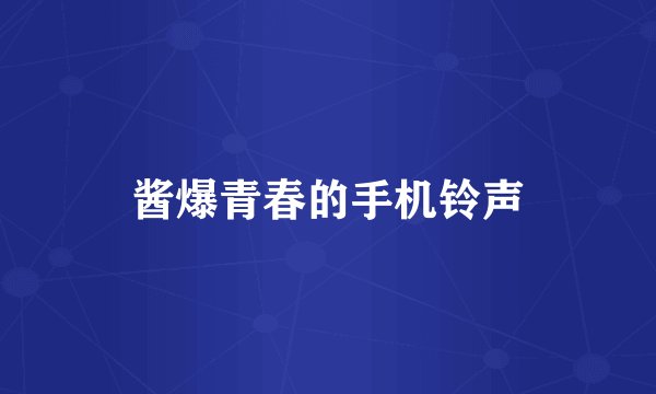 酱爆青春的手机铃声