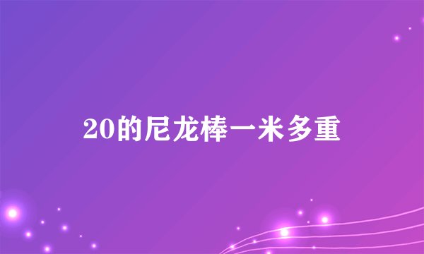 20的尼龙棒一米多重