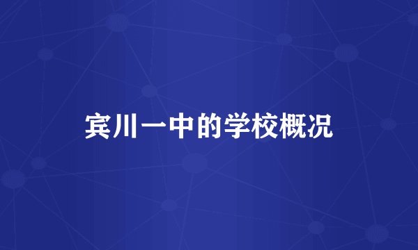 宾川一中的学校概况