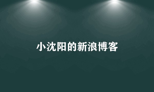 小沈阳的新浪博客