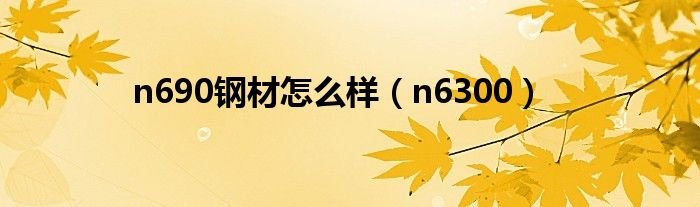 n690钢材怎么样n6300